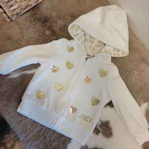 Baby JUICY COUTURE velour zip up jacket 12 mo